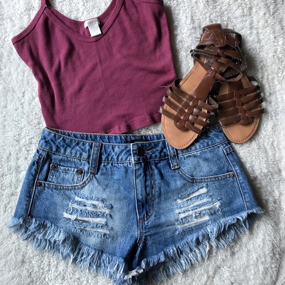 Denim shorts